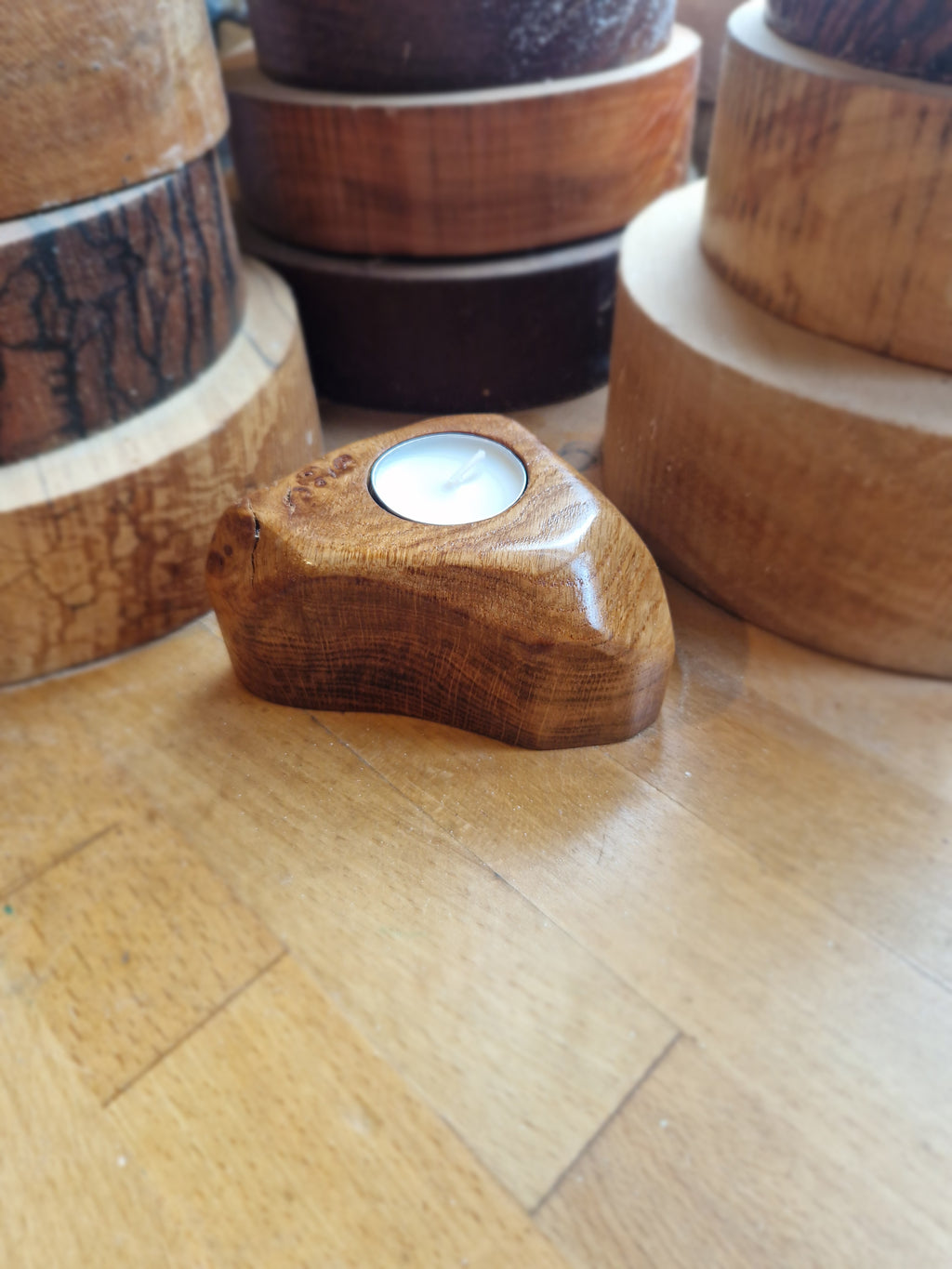 Oak Tealight Holder