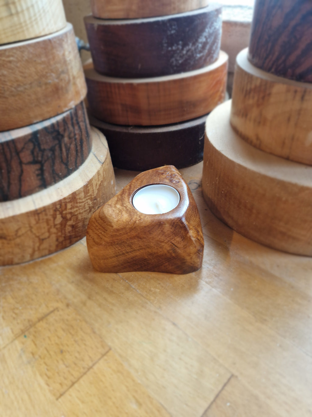 Oak Tealight Holder