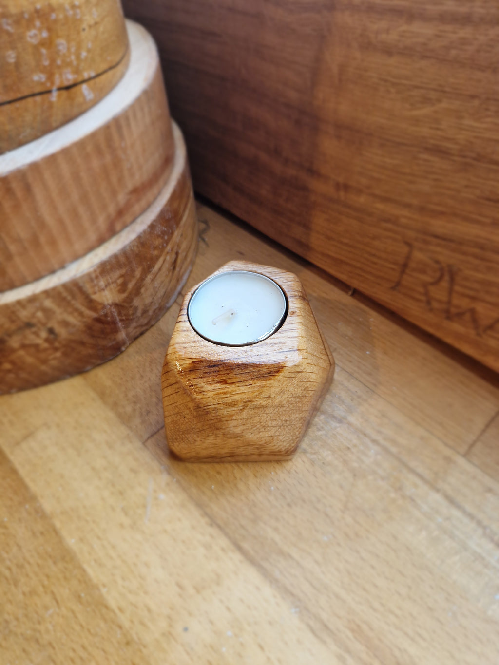 Oak Tealight Holder