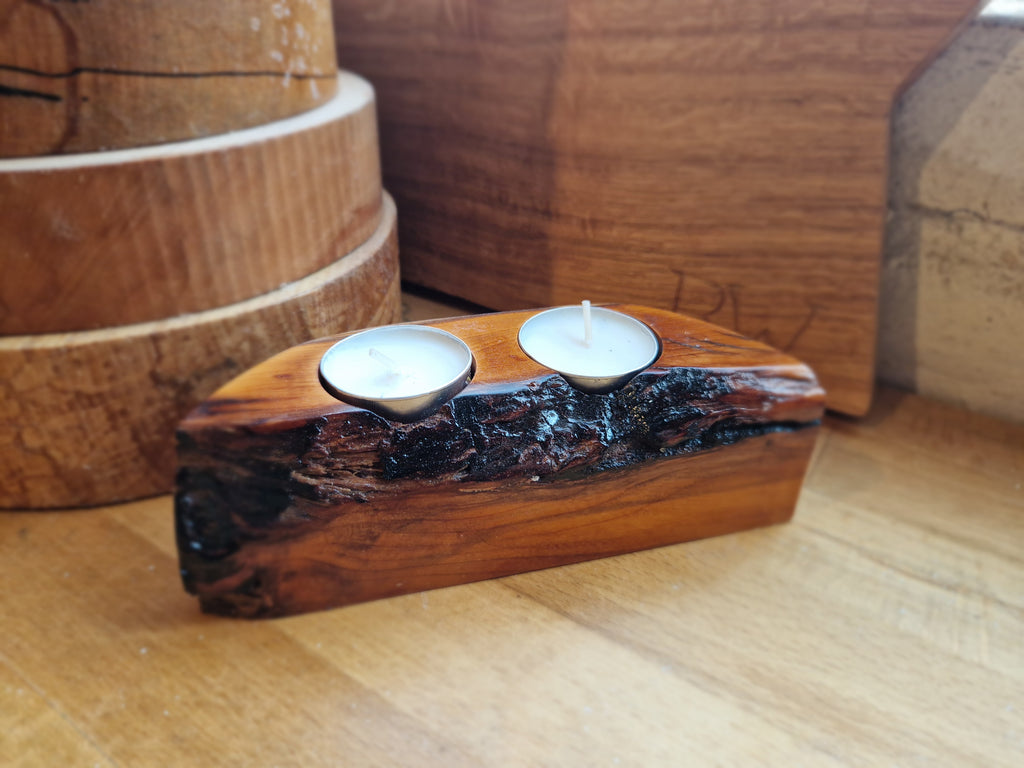 Yew Double Tealight Holder