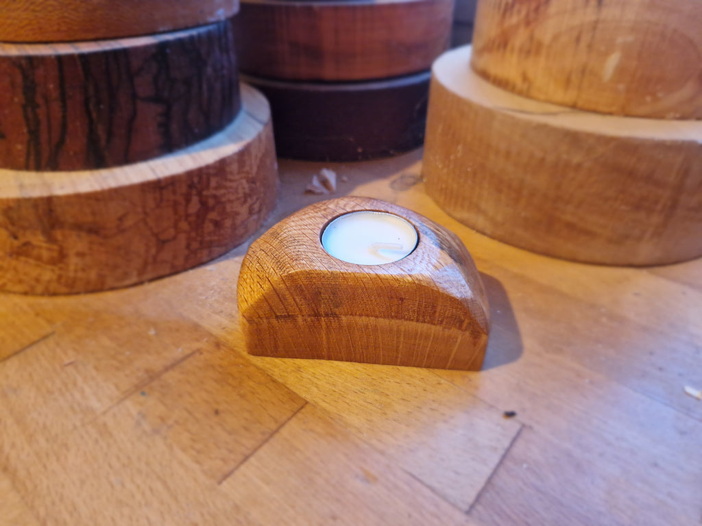 Oak Tealight Holder